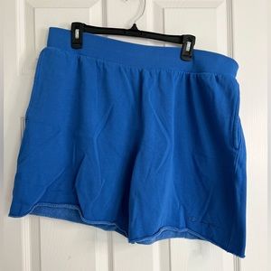 Champion Womens Lounge Shorts Blue Size Medium